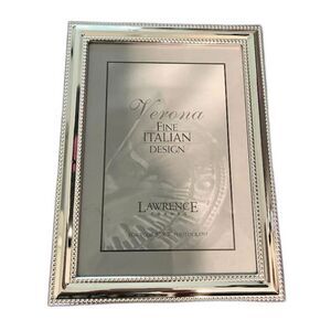 NWT Lawrence Verona Fine Italian Design Traditional Silver 5" x 7" Photo Frame